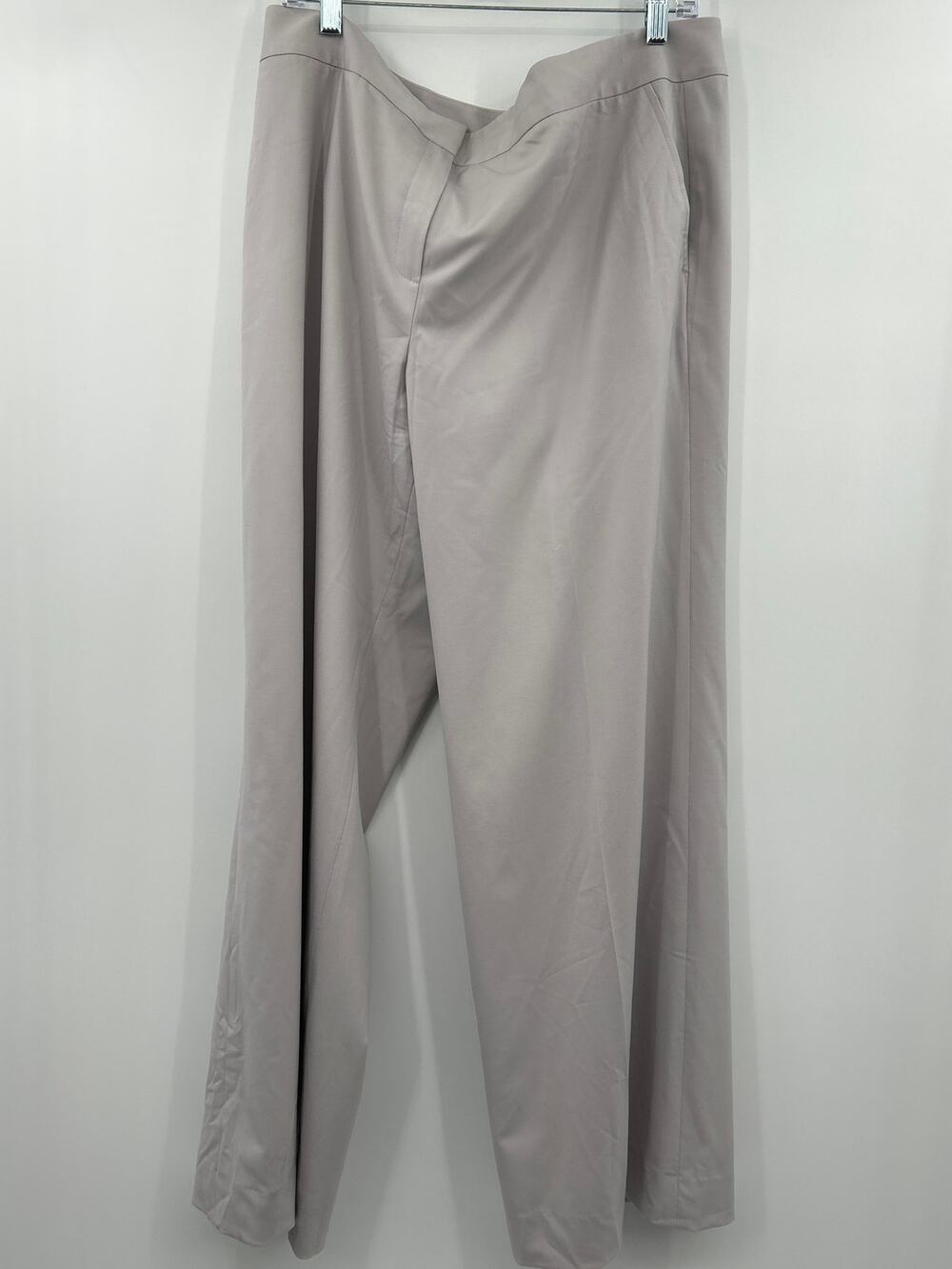 Lafayette 148 New York Delancey Wide-Leg Pants Size 16 Workwear Wool Blend